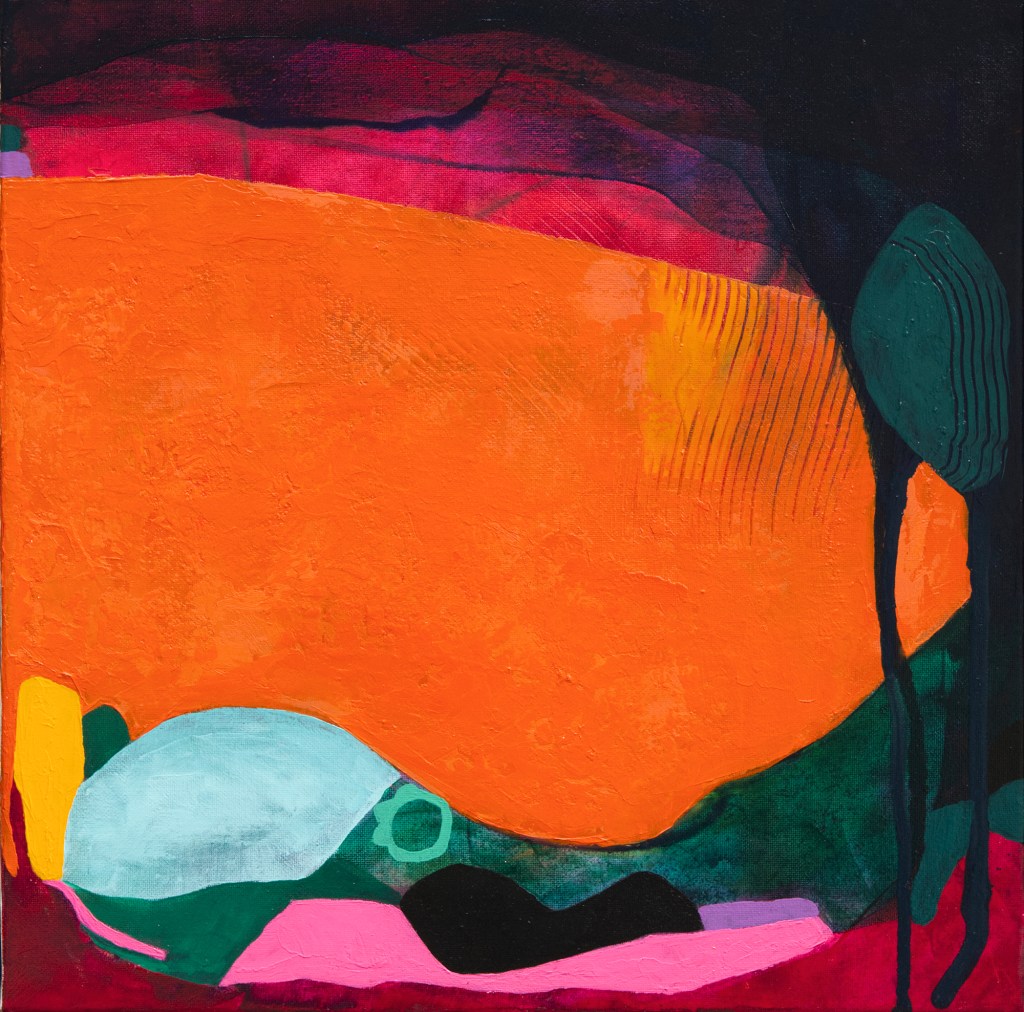 Hold Time I, Acrylic on Canvas, 30cm x 30cm x 2cm