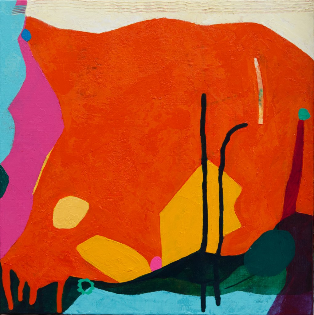 Hold Time II, Acrylic on Canvas, 30cm x 30cm x 2cm