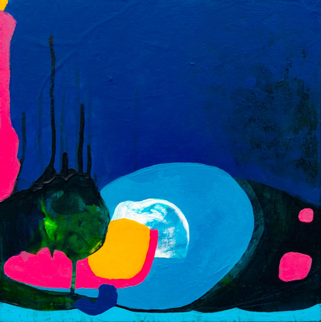 Tide Held, Acrylic on Canvas, 30cm x 30cm x 2cm